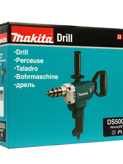 MAKITA (แท้) สว่านไฟฟ้า ขนาด 5/8 นิ้ว กำลังไฟ 750 วัตต์ รุ่น DS5000 เจาะเหล็ก 16 มม. เจาะไม้ 36 มม. ความเร็วรอบตัวเปล่า 600 รอบ/นาที สำหรับงานหนัก (มากีต้า)