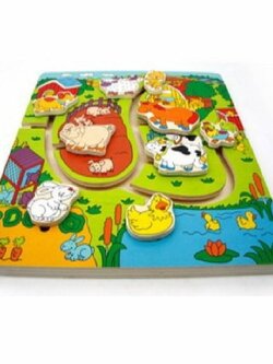 ตัวต่อรางเลื่อน ชุดจับคู่บ้านสัตว์,ของเล่น,รางเลื่อน,ของเล่นไม้,จับคู่บ้านสัตว์,ของเล่นเสริมทักษะการเรียนรู้, ของเล่นเสริมพัฒนาการเด็กอนุบาล, สื่อการสอนปฐมวัย, พร้อมส่ง