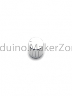 Top Rotary Knobs for Resistor Potentiometer (ฺSilver) หัวจุกที่หมุนสำหรับตัวต้านทานปรับค่าได้ (สีเงิน)