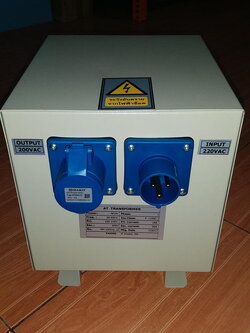 หม้อแปลง 1เฟส Auto Type 1KVA in220V out100,110,120V