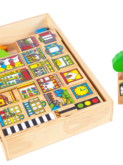 บล็อกสร้างเมือง 35 ชิ้น , บล็อค ของเล่นไม้, ของเล่นเสริมพัฒนาการ, ของเล่นเด็กอนุบาล, สื่อการสอนเด็กอนุบาล