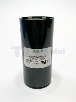 คาปาซิเตอร์สตาร์ท 108-130uf 330v ใช้กับ ปั๊มน้ำบาดาล, ปั๊มซัมเมอร์ส(ซัมเมิส), Franklin , คาปาซิเตอร์, START CAPACITOR ยี่ห้อ BMI