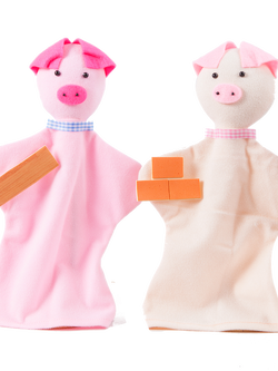 หุ่นมือชุดลูกหมู 3 ตัว ราคาไม่รวมขาตั้งหุ่น ของเล่นเสริมพัฒนาการ ,ของเล่นเสริมทักษะ,ของเล่นเด็ก, สื่อการสอนอนุบาล