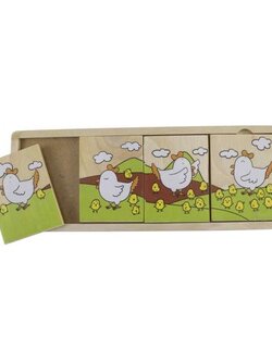 เกมเรียงลำดับจำนวนลูกเจี๊ยบ จำนวน 4 ชิ้น, ของเล่นไม้, ของเล่นเสริมพัฒนาการ, ของเล่นเด็กอนุบาล, สื่อการสอนเด็กอนุบาล