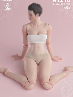 [พร้อมส่ง]Worldbox 1/6 : --- AT210 female body wasp waist version ---(เฉพาะบอดี้ ไม่รวมหัวปั้น) - Pale (ขาว)