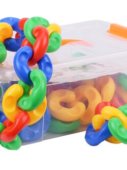 โซ่คล้องสานสัมพันธ์ 56 ชิ้น ตัวต่อ , ส่งเสริมการเรียนรู้ ,ของเล่นเสริมพัฒนาการ,ของเล่น , สื่อการสอน ,เสริมจินตนาการ