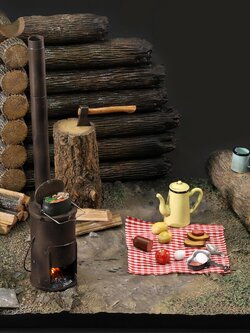 [สั่งจอง]DID 1/6 E60067 : WWII Stove Diorama Set