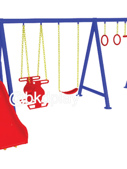 ชิงช้ากับสไลเดอร์แดง เครื่อเล่นสนามเหล็ก เครื่องเล่นสนามกลางแจ้ง ของเล่นสั่งผลิต 10-20 วัน