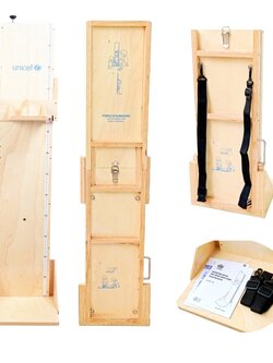 ไม้วัดยูนิเซฟ unicef ไม้วัดตั้งพื้น แบบยืน และแบบนอน สำหรับโรงพยาบาล โรงเรียน ไม้วัดส่วนสูงเด็ก