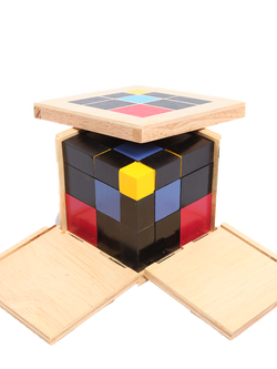 ชุดกล่อง ลูกบาศก์ไตรนอเมียล (กล่องสามมิติ), ของเล่นไม้, ของเล่นเสริมพัฒนาการ, ของเล่นเด็กอนุบาล, สื่อการสอนเด็กอนุบาล,มอนเตสซอรี่ ,montessori, สื่อการสอนประถม
