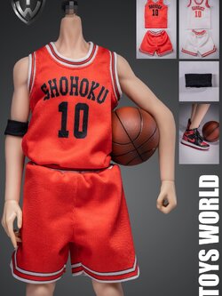 [สั่งจอง]TOYS WORLD TW2023 1/6 : Slam Dunk Jersey set