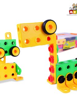 ตัวน็อตและสกรูแสนกล 85 ชิ้น ตัวต่อ,รูปทรง , ส่งเสริมการเรียนรู้ ,ของเล่นเสริมพัฒนาการ,ของเล่น , สื่อการสอน ,เสริมจินตนาการ