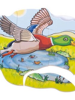 เกมปริศนา-วงจรชีวิตของเป็ด ของเล่น, ของเล่นเด็ก, จิ๊กซอว์, ตัวต่อ, ของเล่นไม้, ของเล่นเสริมพัฒนาการ, ของเล่นเด็กอนุบาล