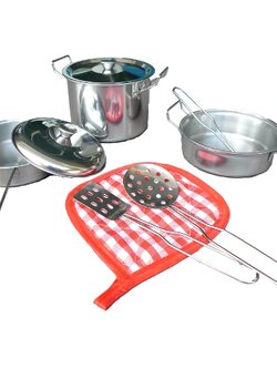 เครื่องครัวอลูมิเนียม ของเล่นเสริมพัฒนาการ ,ของเล่นเสริมทักษะ,ของเล่นเด็ก, สื่อการสอนอนุบาล