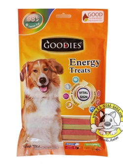 แท่งเหลี่ยมขัดฟัน รวมรส(แกะ, นม, ตับ, คลอโรฟิว) ยี่ห้อ Goodies 500 กรัม