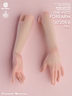 [พร้อมส่ง] Worldbox 1/6 : Accessories--- integrated arm (ท่อนแขน)- AT208A : white skin (Pale)