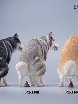 [สั่งจอง]JXK 1/6 : Siberian Husky Half Squat/Leg Lift