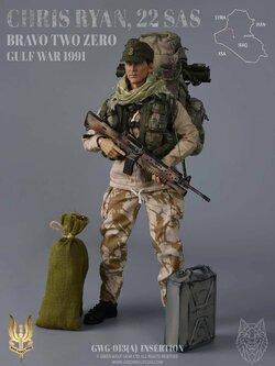 [สั่งจอง]Green Wolf GWG013A 1/6 : Chris Ryan 22 SAS BRAVO TWO ZERO GULF WAR 1991