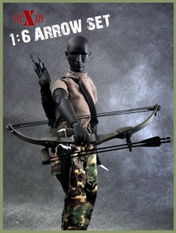 [สั่งจอง] X-TOYS 1/6 First Blood Black Bow Arrow Set+Rambo Knife