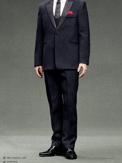 [พร้อมส่ง ] POPTOYS 1/6 : X41 Dr Western-style suit Two colors เฉพาะเซตชุด - X41-A Blue version"