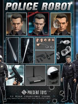 [พร้อมส่ง] PRESENT TOYS PT-sp62 1/6 ：Police Robot T1000 (กล่องใหญ่+กล่องเล็ก)