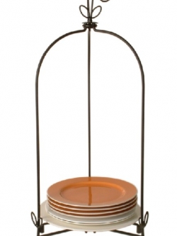 ชั้นวางจานทรงกรงนก