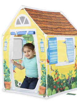 ชุดเต๊นป๊อปอัพ รุ่นกระท่อมในป่า โครงทำจากเหล็กอย่างดี บ้านเต็นท์เด็ก