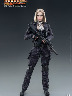 [สั่งจอง] VERYCOOL VCF-3005 1/12 Palm Treasure Series Black MC Camouflage Women Soldier - Villa