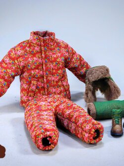 [สั่งจอง] Roadside stall studio SET001 1/12 : Erbin elder brother flower cotton-padded jacket dress set