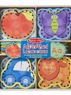 ชุดฝึกร้อยเชือกรุ่น A-Z ส่งเสริมพัฒนาการด้านการเรียนรู้ตัวอักษร คำศัพท์ เสริมสร้างพัฒนาการได้เป็นอย่างดี Alphabet Lacing Cards Melissa&Doug, ของเล่นเสริมพัฒนาการ, ของเล่น