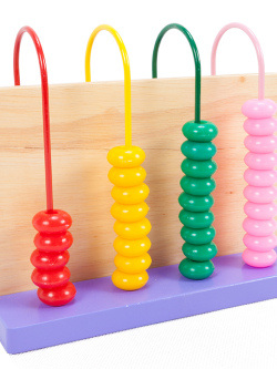 ลูกคิดข้ามรั้ว 4 หลัก, ลูกคิด4หลัก ของเล่นไม้, ของเล่นเสริมพัฒนาการ, ของเล่นเด็กอนุบาล, สื่อการสอนเด็กอนุบาล