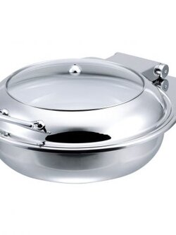 อ่างอุ่นอาหารแบบกลม ฝากระจกใส สำหรับเตา Induction