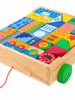 รถลากบล็อกสร้างเมือง45 ชิ้น สี วัสดุ ปลอดภัยต่อเด็ก มีมอก. , ของเล่น บล๊อกไม้ บล็อคไม้ blockไม้ ของเล่นไม้, ของเล่นเสริมพัฒนาการ, ของเล่นเด็กอนุบาล, สื่อการสอนเด็กอนุบาล