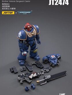 [พร้อมส่ง]Joy Toy 1/18 : Ultramarines - JT2474 : Brother Veteran Sergeant Castor