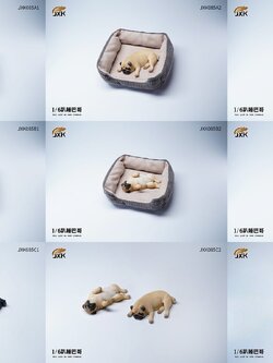 [สั่งจอง] JXK JXK085 1/6 : Pugs Sleep On Their Stomach
