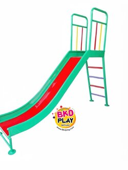 สไลเดอร์เหล็ก กระดานลื่นเดี่ยว งานกลางแจ้ง ความสูงจากพื้นถึงที่นั่ง 120 มาตรฐานมอก. สั่งผลิตตามสีได้