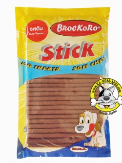 Brockoro สติ๊ก ไก่เส้นนิ่ม รสตับ แพค 500 กรัม