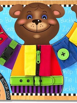 ชุดกระดานฝึกทักษะการแต่งตัว ,หมีฝึกแต่งตัว, ฝึกแต่งกาย,ฝึกกล้ามเนื้อมัดเล็ก , ของเล่นเสริมพัฒนาการ, ของเล่น