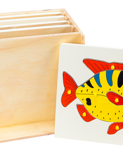 ตู้บาโทนี่สัตว์ พร้อมกระดานต่อภาพ 5 แผ่น, ของเล่นไม้, ของเล่นเสริมพัฒนาการ, ของเล่นเด็กอนุบาล, สื่อการสอนเด็กอนุบาล,มอนเตสซอรี่ ,montessori, สื่อการสอนประถม