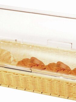 ตะกร้าใส่ขนมปังพร้อมฝาครอบสไลด์