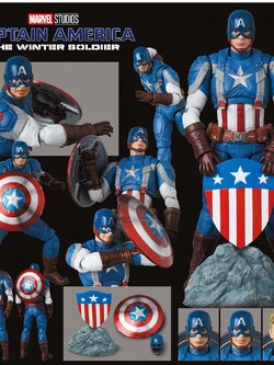 [พร้อมส่ง] MAFEX No.220 : CAPTAIN AMERICA (Classic Suit)