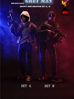 [สั่งจอง][Costume]เซ็ตชุดอาวุธอุปกรณ์ ของผู้ชายเทาๆ เกรย์แมน