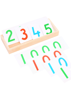 บัตรอ่านตัวเลข (ใหญ่), ของเล่นไม้, ของเล่นเสริมพัฒนาการ, ของเล่นเด็กอนุบาล, สื่อการสอนเด็กอนุบาล,มอนเตสซอรี่ ,montessori, สื่อการสอนประถม