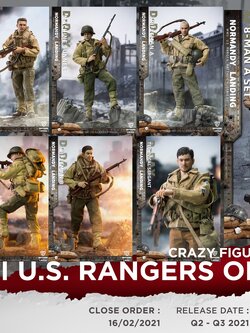 [สั่งจอง]Crazy Figure 1/12 : WWII U.S. Rangers On D-Day