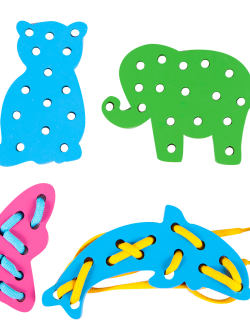 กระดานร้อยเชือก รูปสัตว์ , ของเล่นเสริมพัฒนาการ, ของเล่นเด็กอนุบาล, สื่อการสอนเด็กอนุบาล วัสดุและสี ปลอดภัยต่อเด็ก มีมาตรฐาน มอก. ตามที่ สพฐ. กำหนด