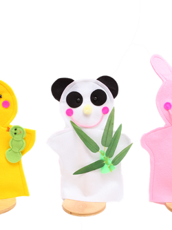 หุ่นมือ สัตว์-อาหาร (กระต่าย, นก, แพนด้า) ราคาไม่รวมที่ตั้งหุ่น ของเล่นเสริมพัฒนาการ ,ของเล่นเสริมทักษะ,ของเล่นเด็ก, สื่อการสอนอนุบาล