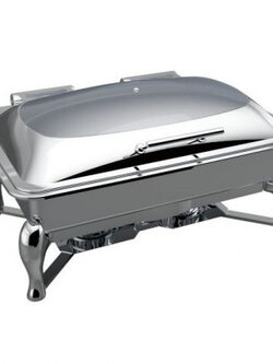 อ่างอุ่นอาหารแบบเหลี่ยม ฝากระจกใส