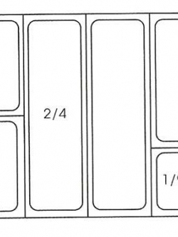 ถาดอาหาร ขนาดไซส์ 1/2 ลึก 6.5 cm.