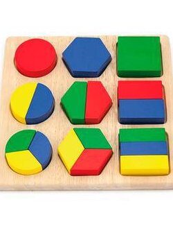 ปริศนาบล็อกประกอบรูปร่าง ,ของเล่นไม้, ของเล่นเสริมพัฒนาการ, ของเล่นเด็กอนุบาล, สื่อการสอนเด็กอนุบาล วัสดุและสี ปลอดภัยต่อเด็ก มีมาตรฐาน มอก. ตามที่ สพฐ. กำหนด