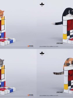 [สั่งจอง]JXK 1/6 : Mondrian Wall-Climbing Cat Statue